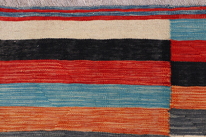 Multi Colored Kilim 6' 6 x 9' 7 - No. 66716 - ALRUG Rug Store