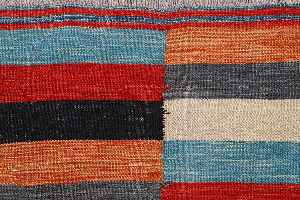 Multi Colored Kilim 6' 6 x 9' 7 - No. 66716 - ALRUG Rug Store