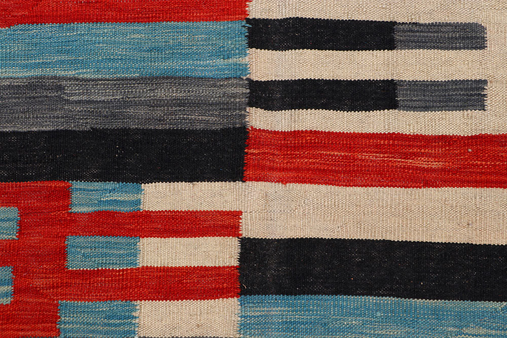 Multi Colored Kilim 6' 6 x 9' 7 - No. 66716 - ALRUG Rug Store