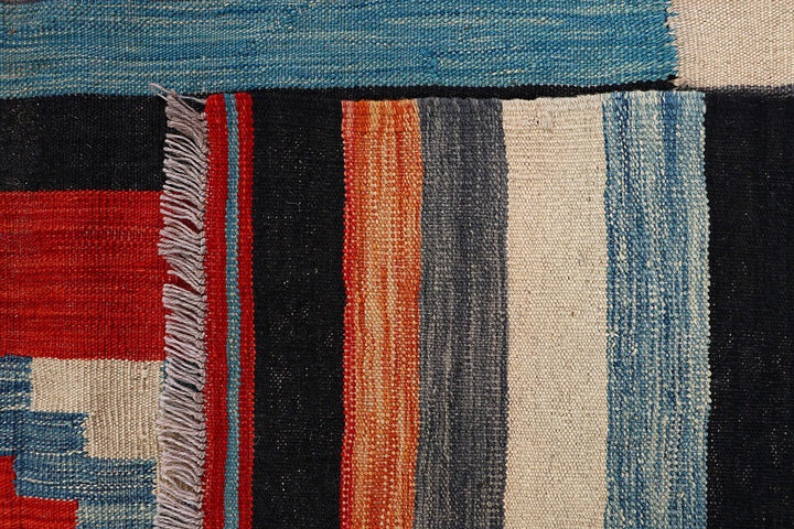 Multi Colored Kilim 6' 6 x 9' 7 - No. 66716 - ALRUG Rug Store