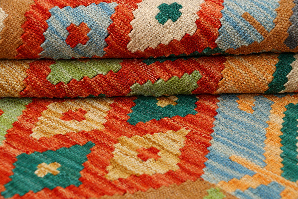 Multi Colored Kilim 5' 1 x 6' 4 - No. 66720 - ALRUG Rug Store