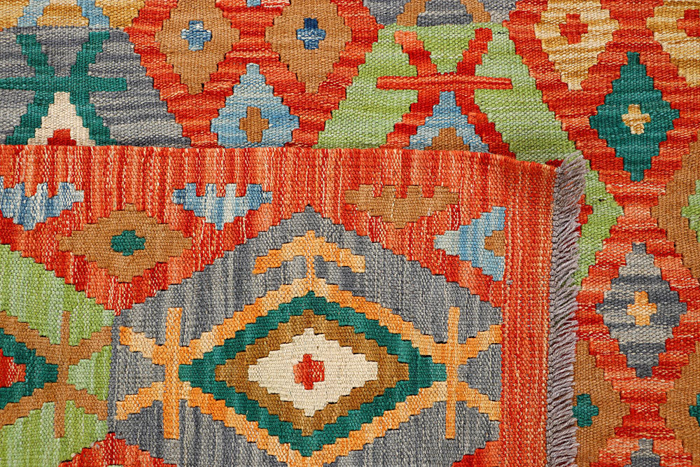 Multi Colored Kilim 5' 1 x 6' 4 - No. 66720 - ALRUG Rug Store