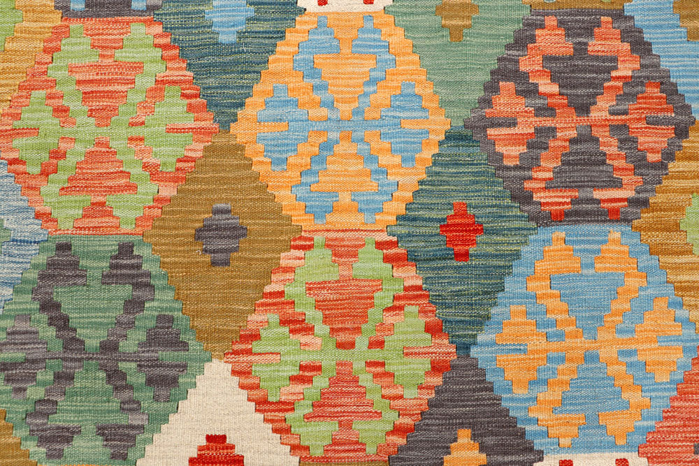 Multi Colored Kilim 5' 1 x 6' 5 - No. 66721 - ALRUG Rug Store