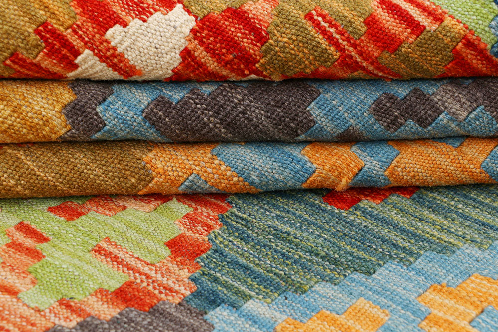 Multi Colored Kilim 5' 1 x 6' 5 - No. 66721 - ALRUG Rug Store