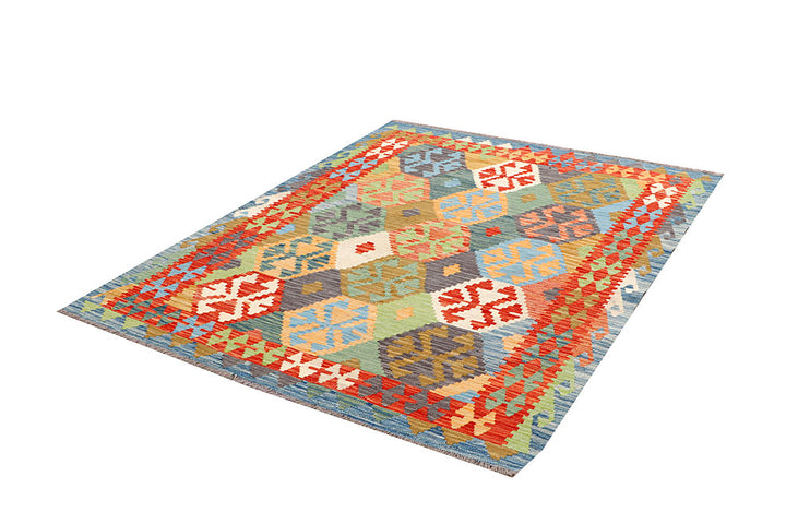 Multi Colored Kilim 5' 1 x 6' 5 - No. 66721 - ALRUG Rug Store