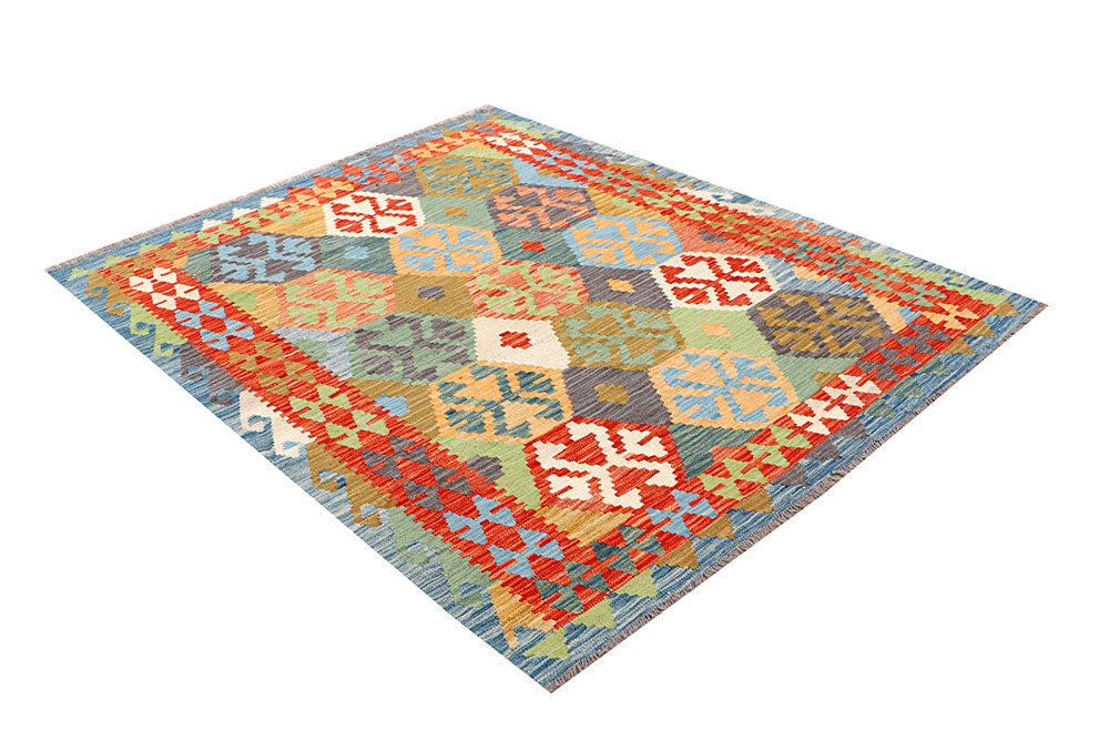 Multi Colored Kilim 5' 1 x 6' 5 - No. 66721 - ALRUG Rug Store