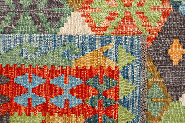 Multi Colored Kilim 5' 1 x 6' 5 - No. 66721 - ALRUG Rug Store