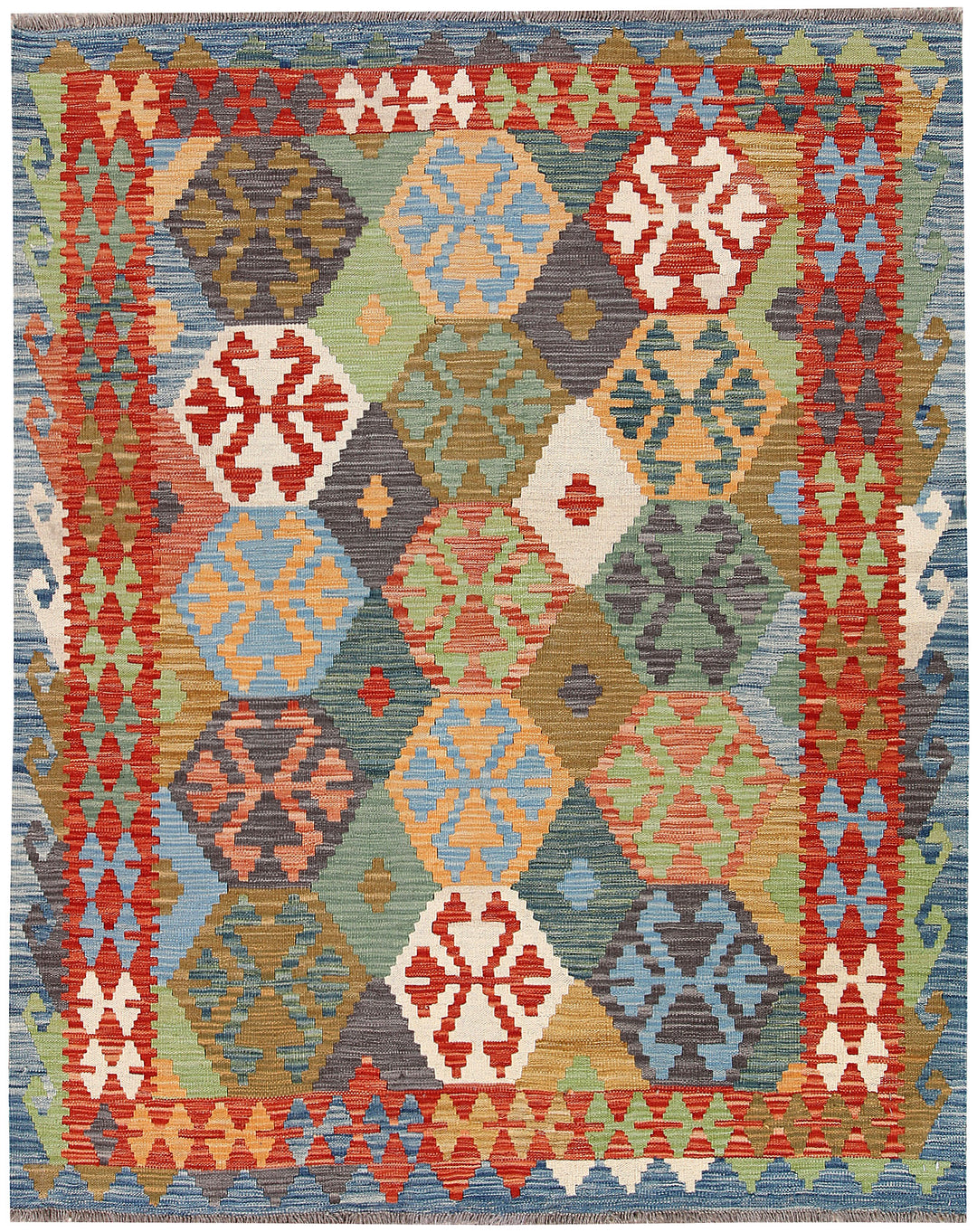 Multi Colored Kilim 5' 1 x 6' 5 - No. 66721 - ALRUG Rug Store