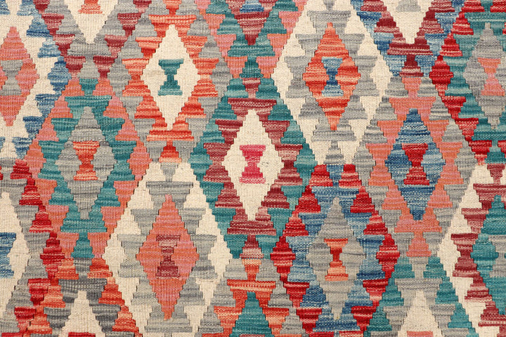 Multi Colored Kilim 5' 1 x 6' 4 - No. 66722 - ALRUG Rug Store