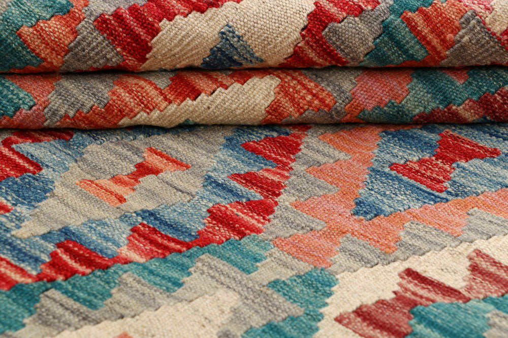 Multi Colored Kilim 5' 1 x 6' 4 - No. 66722 - ALRUG Rug Store