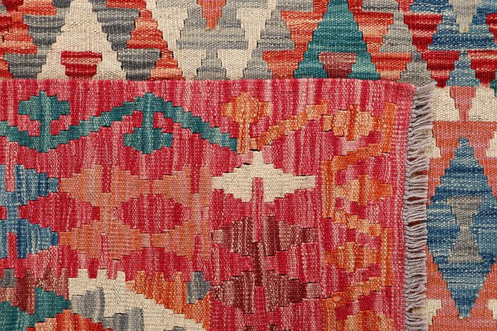 Multi Colored Kilim 5' 1 x 6' 4 - No. 66722 - ALRUG Rug Store