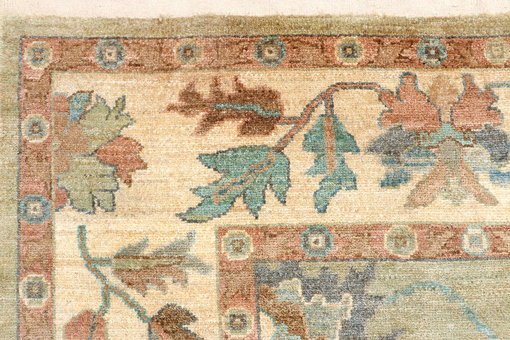 Dark Olive Green Oushak 9' 5 x 12' - No. 66723 - ALRUG Rug Store