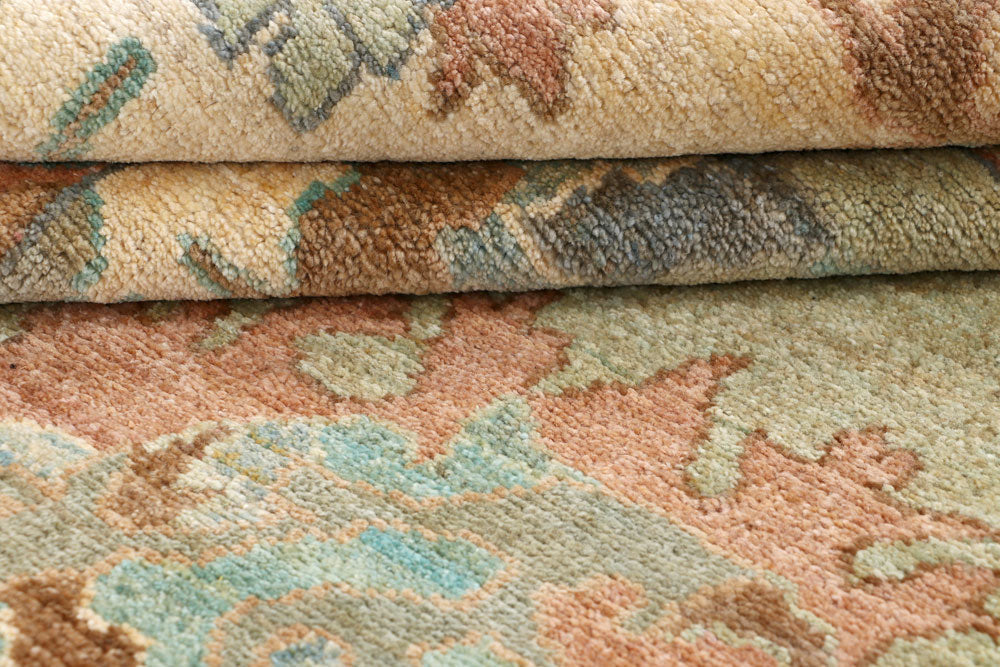 Dark Olive Green Oushak 9' 5 x 12' - No. 66723 - ALRUG Rug Store