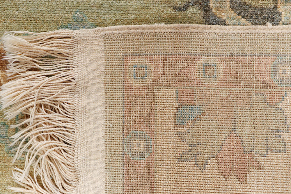 Dark Olive Green Oushak 9' 5 x 12' - No. 66723 - ALRUG Rug Store