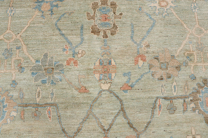 Dark Sea Green Oushak 8' 2 x 10' 2 - No. 66725 - ALRUG Rug Store