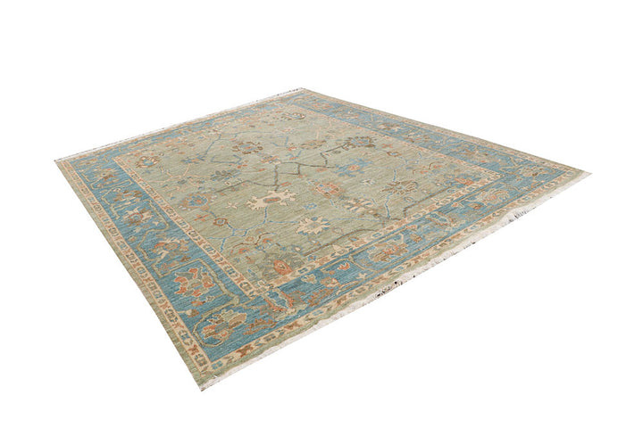 Dark Sea Green Oushak 8' 2 x 10' 2 - No. 66725 - ALRUG Rug Store