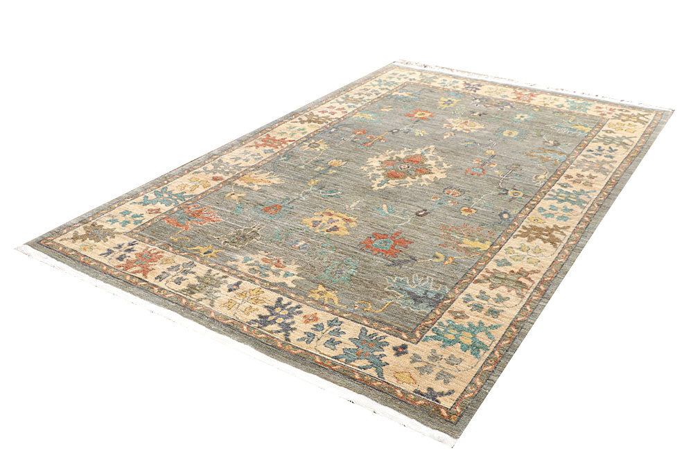 Silver Oushak 5' 11 x 8' 11 - No. 66726 - ALRUG Rug Store