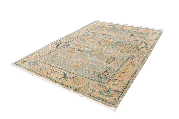 Silver Oushak 6' 1 x 9' 2 - No. 66727 - ALRUG Rug Store