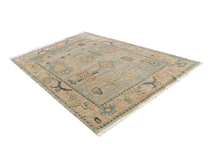 Silver Oushak 6' 1 x 9' 2 - No. 66727 - ALRUG Rug Store