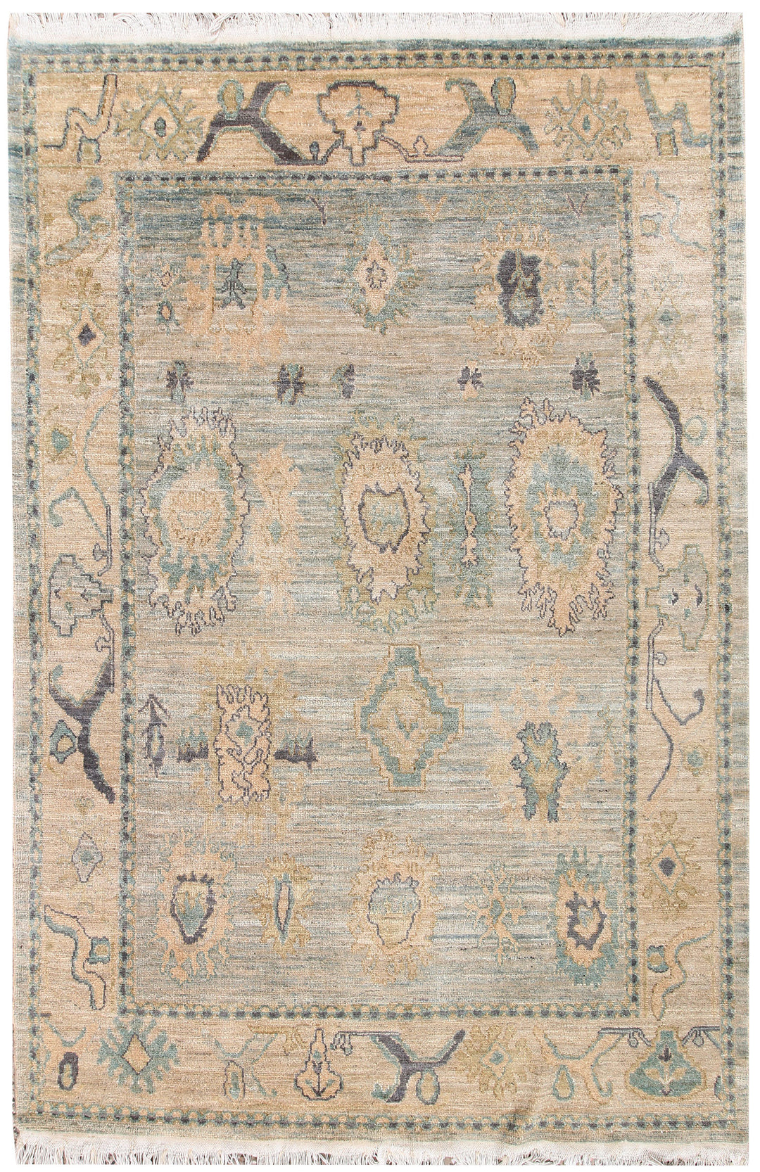Silver Oushak 6' 1 x 9' 2 - No. 66727 - ALRUG Rug Store