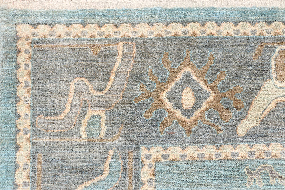Light Blue Oushak 9' 2 x 12' - No. 66728 - ALRUG Rug Store