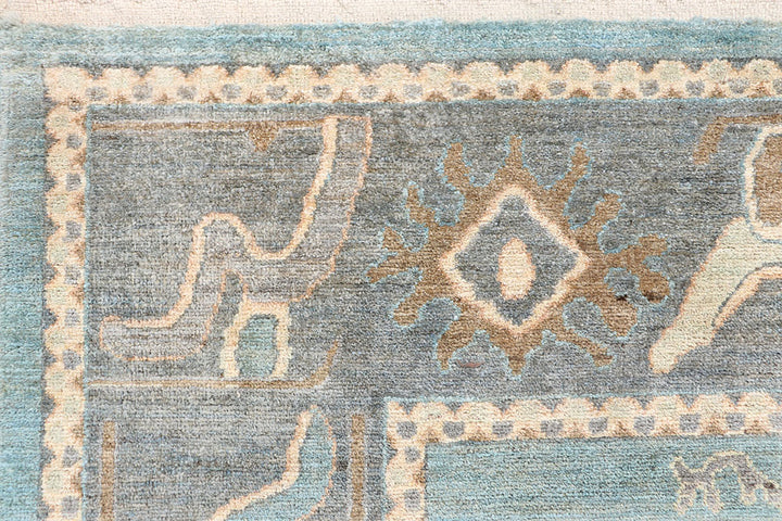 Light Blue Oushak 9' 2 x 12' - No. 66728 - ALRUG Rug Store