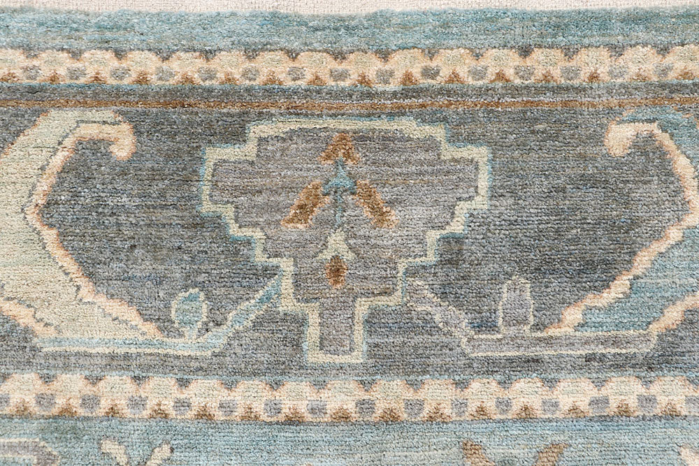 Light Blue Oushak 9' 2 x 12' - No. 66728 - ALRUG Rug Store