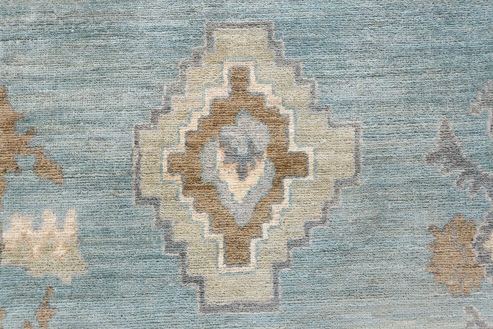 Light Blue Oushak 9' 2 x 12' - No. 66728 - ALRUG Rug Store