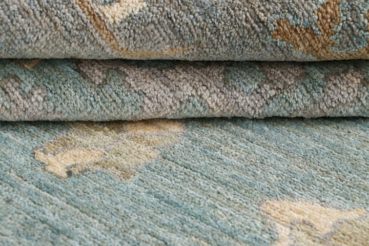 Light Blue Oushak 9' 2 x 12' - No. 66728 - ALRUG Rug Store