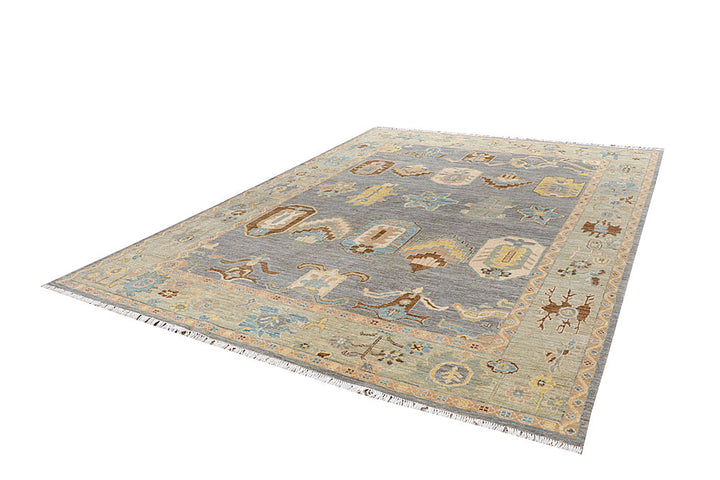 Silver Oushak 9' 1 x 12' 4 - No. 66729 - ALRUG Rug Store