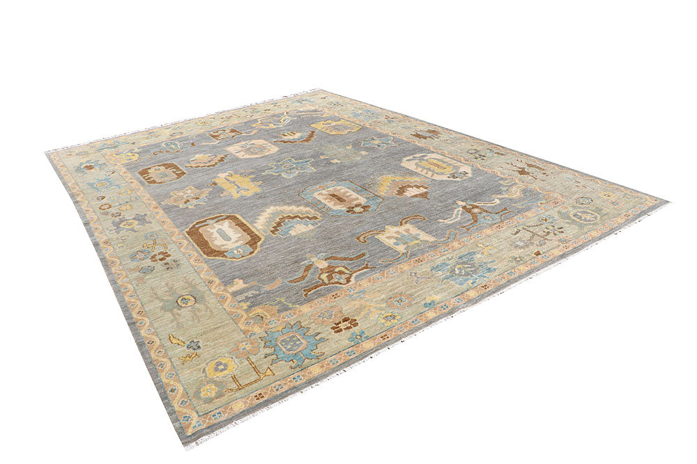 Silver Oushak 9' 1 x 12' 4 - No. 66729 - ALRUG Rug Store