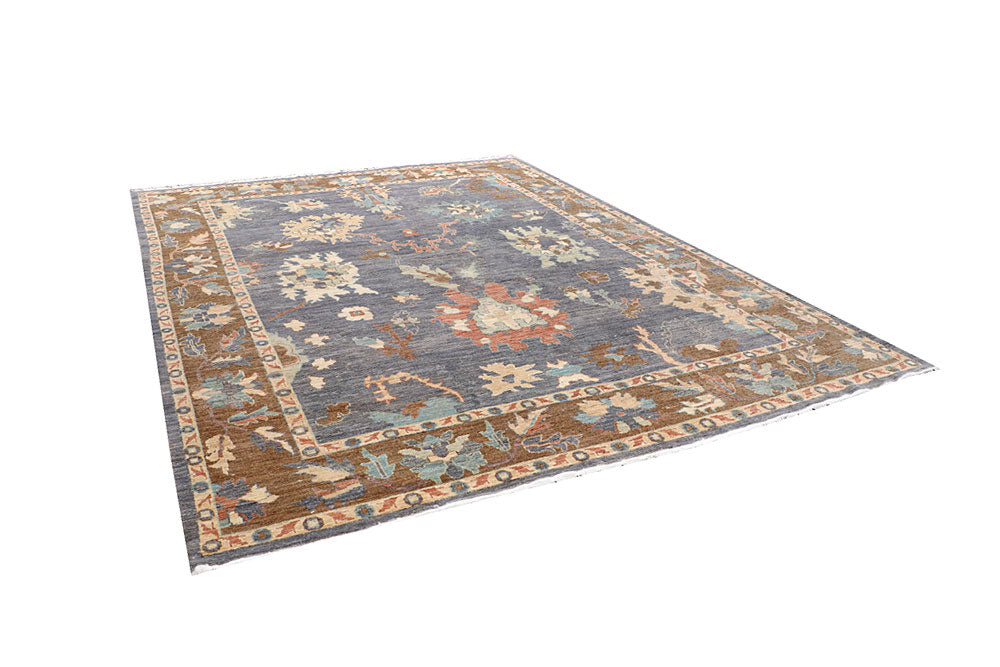 Light Slate Grey Oushak 8' 11 x 11' 9 - No. 66731 - ALRUG Rug Store