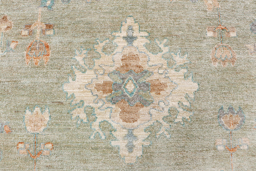 Dark Olive Green Oushak 8' 4 x 9' 11 - No. 66732 - ALRUG Rug Store