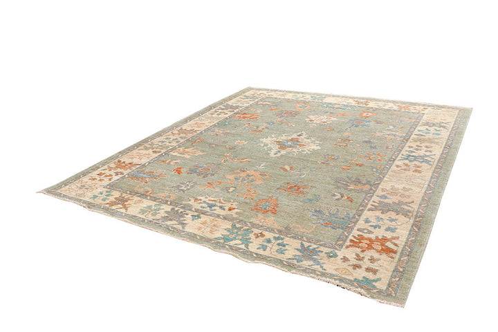 Dark Olive Green Oushak 8' 4 x 9' 11 - No. 66732 - ALRUG Rug Store