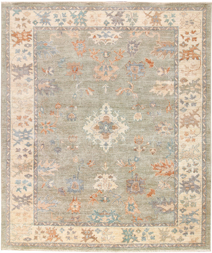 Dark Olive Green Oushak 8' 4 x 9' 11 - No. 66732 - ALRUG Rug Store