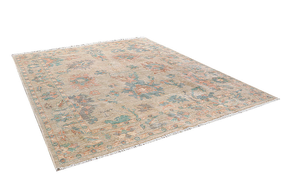 Tan Oushak 7' 11 x 10' 2 - No. 66733 - ALRUG Rug Store