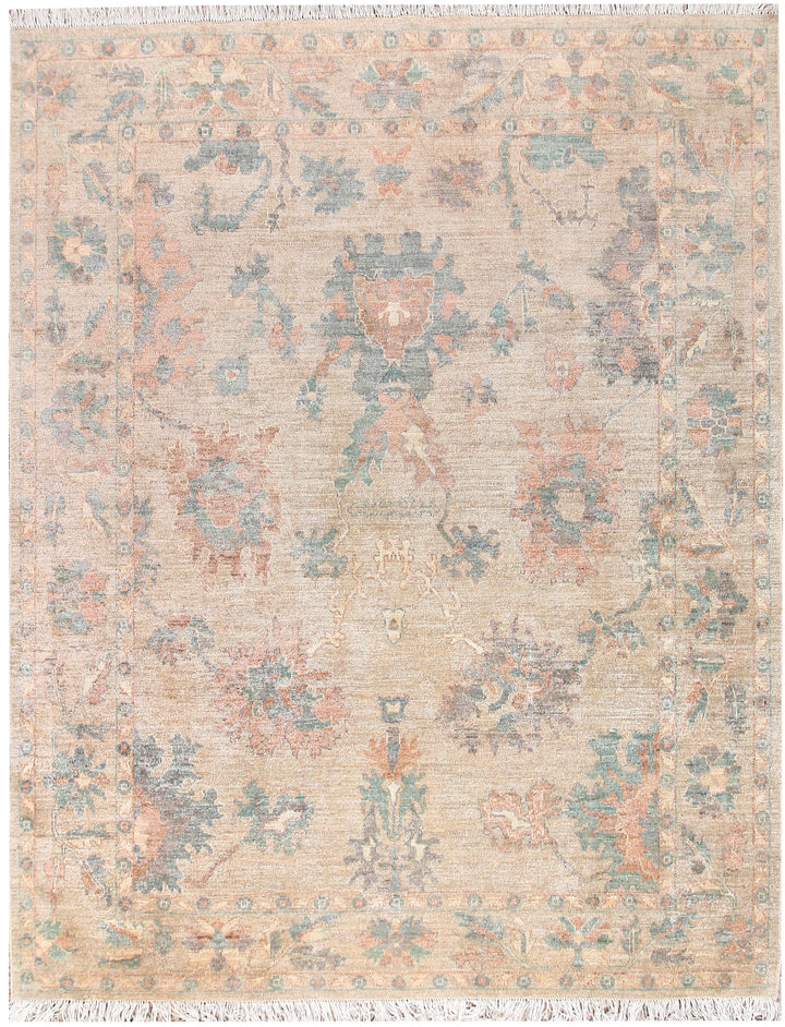 Tan Oushak 7' 11 x 10' 2 - No. 66733 - ALRUG Rug Store