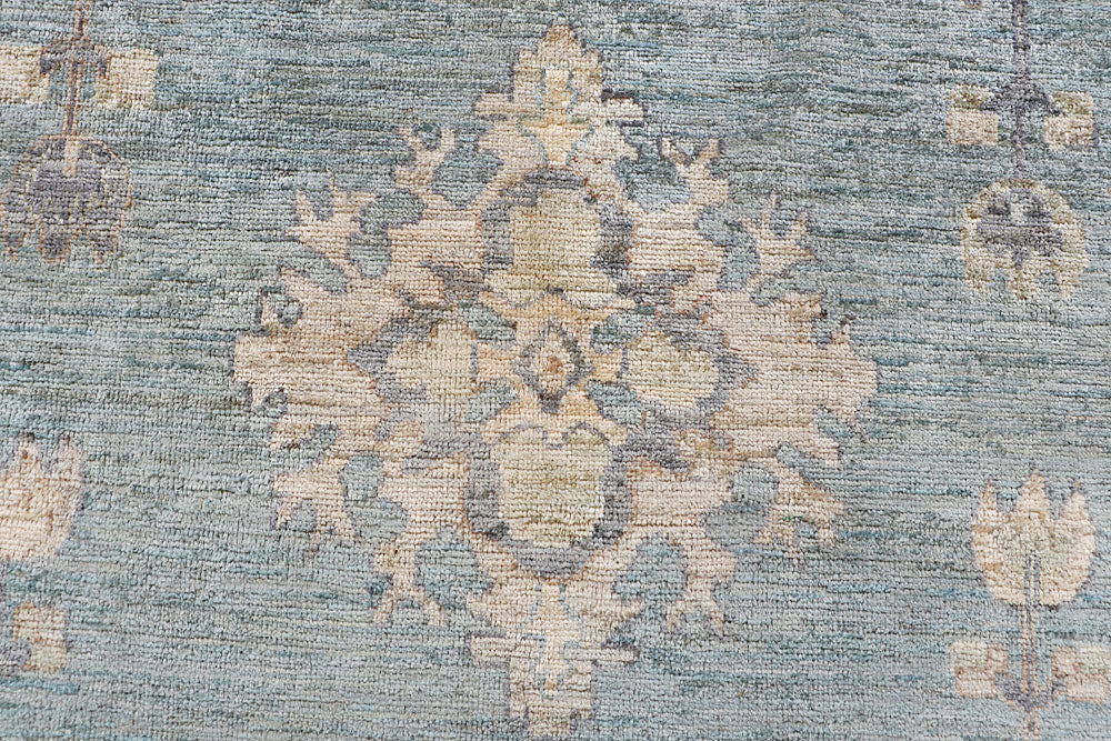 Powder Blue Oushak 7' 11 x 10' 1 - No. 66736 - ALRUG Rug Store