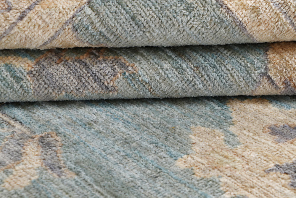 Powder Blue Oushak 7' 11 x 10' 1 - No. 66736 - ALRUG Rug Store