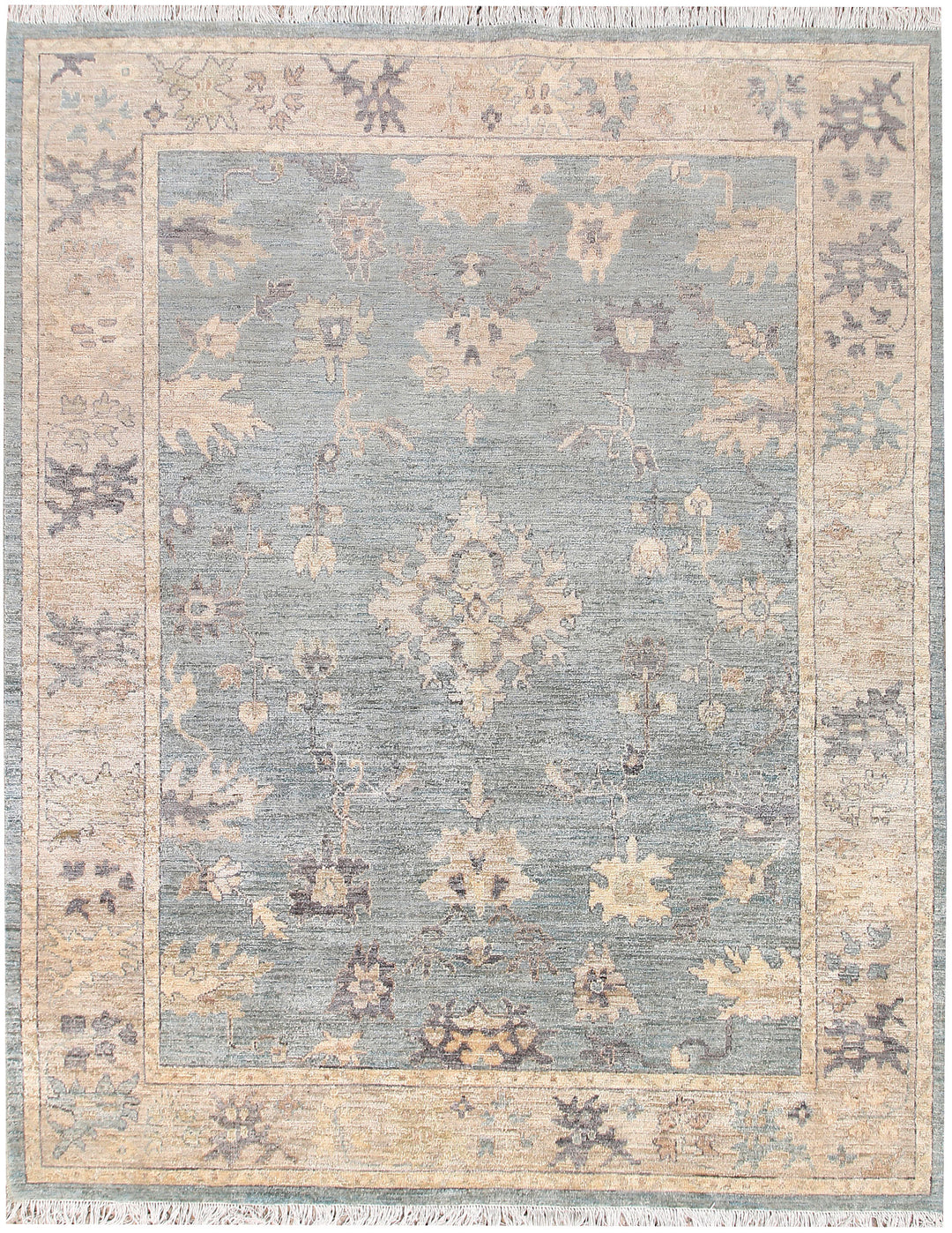 Powder Blue Oushak 7' 11 x 10' 1 - No. 66736 - ALRUG Rug Store