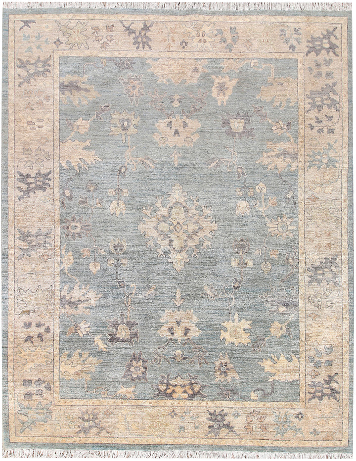 Powder Blue Oushak 7' 11 x 10' 1 - No. 66736 - ALRUG Rug Store