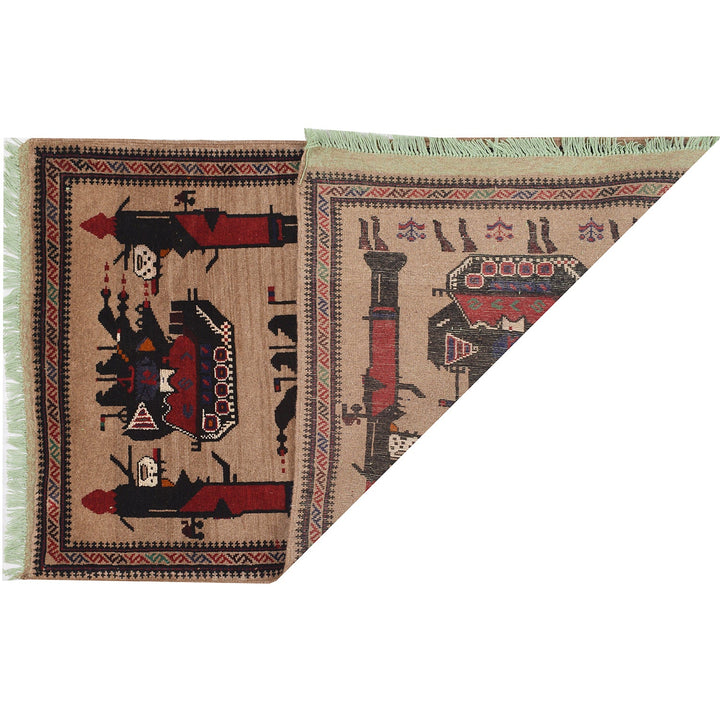 Afghan War Rug 3' x 4' 6" - No. AL69422