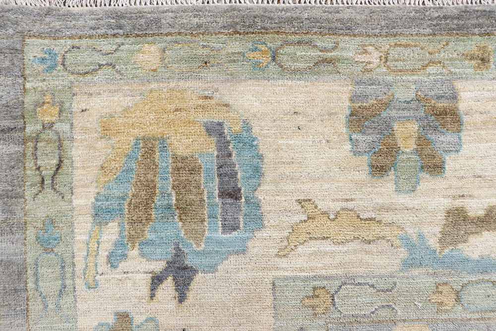 Dark Grey Oushak 9' 5 x 12' 2 - No. 66740 - ALRUG Rug Store