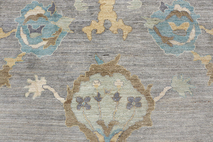 Dark Grey Oushak 9' 5 x 12' 2 - No. 66740 - ALRUG Rug Store