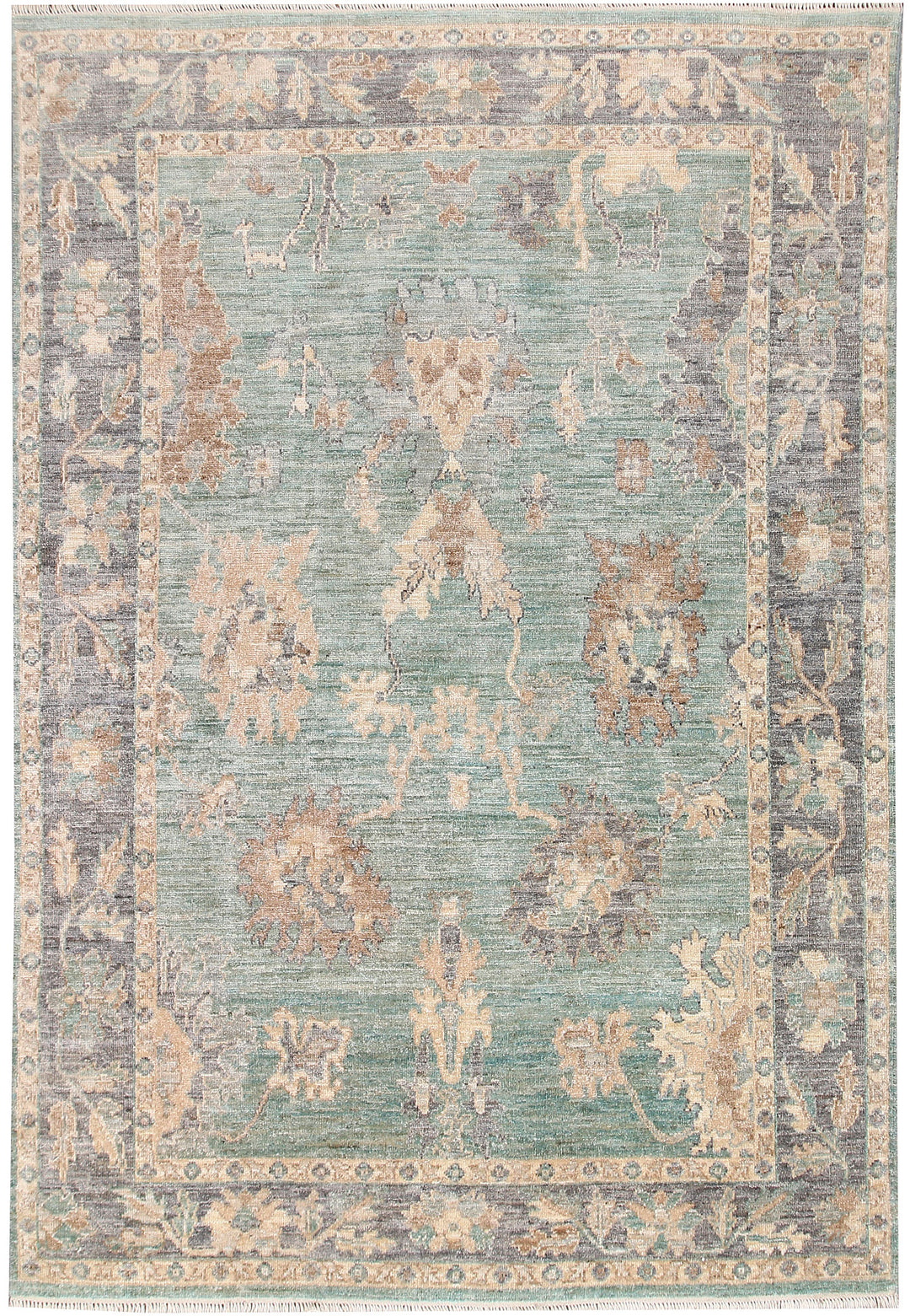 Cadet Blue Oushak 6' x 8' 10 - No. 66742 - ALRUG Rug Store