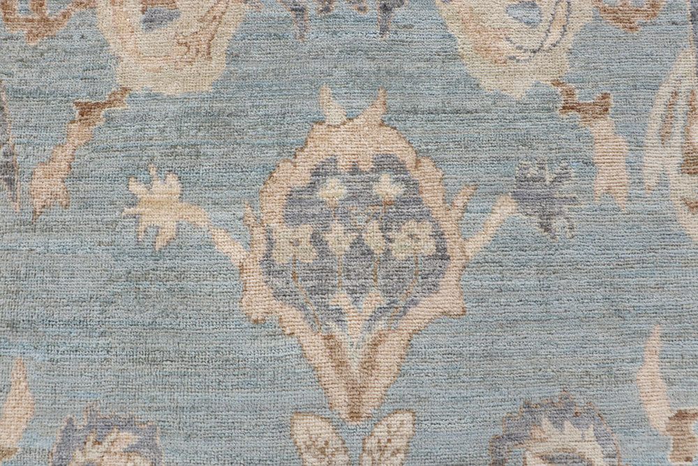 Light Steel Blue Oushak 6' 1 x 8' 10 - No. 66743 - ALRUG Rug Store