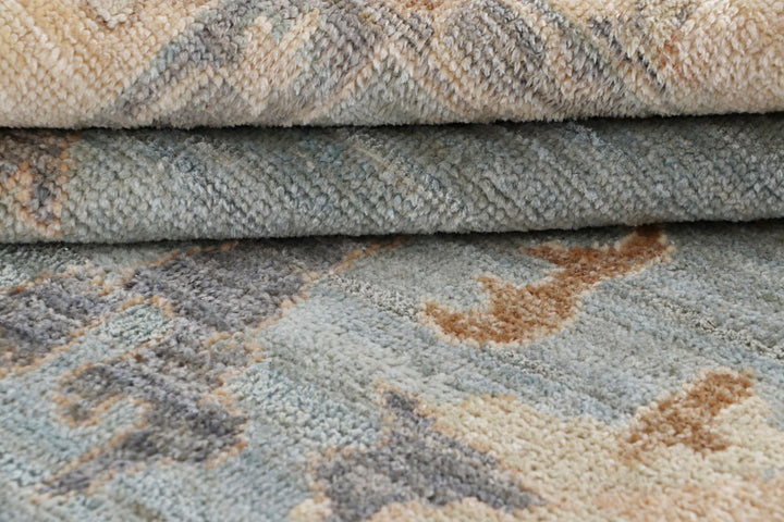 Light Steel Blue Oushak 6' 1 x 8' 10 - No. 66743 - ALRUG Rug Store