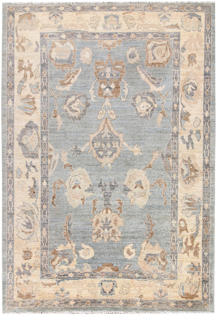 Light Steel Blue Oushak 6' 1 x 8' 10 - No. 66743 - ALRUG Rug Store