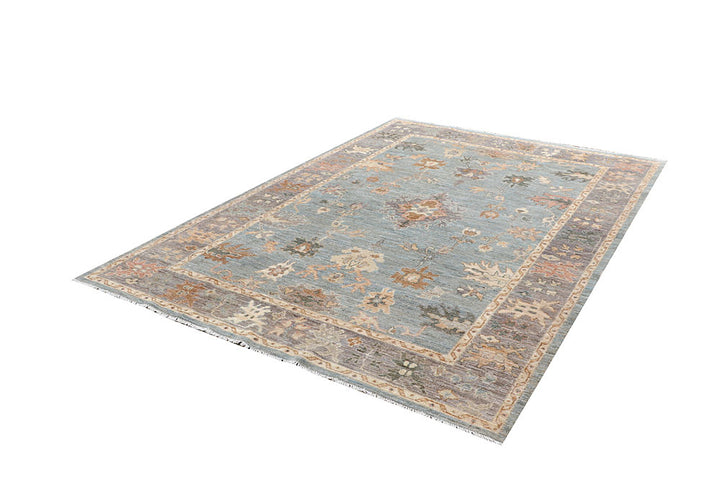 Light Slate Grey Oushak 6' 1 x 8' 10 - No. 66744 - ALRUG Rug Store