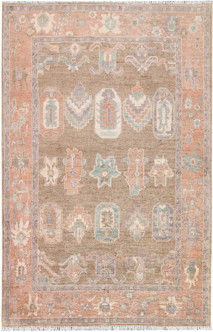 Burlywood Oushak 5' 9 x 8' 10 - No. 66746 - ALRUG Rug Store